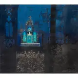 Jean Martin, SILVER SCREEN, mixed media on paper