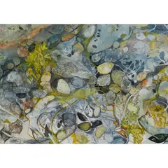 Ruth Thomas, BETWEEN THE TIDELINES, Mixed media and collage on paper