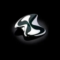 Henning Koppel, Brooch, designed 1954, silver and green enamel