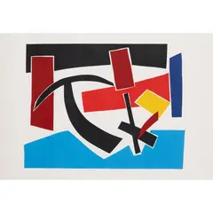 Robert Jacobsen, Two Abstracts, one signed and inscribed 'E.A.' in pencil (in the margin), the other unsigned, silkscreen