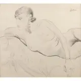 Jacob Epstein, Study of Mrs Betty Joel (La Belle Juive), pencil on paper