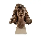 Jacob Epstein, First Portait of Kitty (with Curls), conceived 1944, Bronze with brown patina