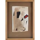 Ben Nicholson, small red diamond, circa 1974, mixed media on irregularly-shaped paper laid on artist's prepared board