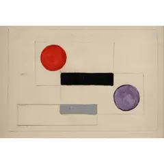 Edward Rogers, Relief design, 1958, gouache and pencil on paper