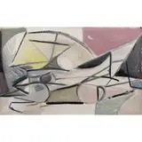 Caziel, Abstracted Nudes, circa 1948, oil on canvas