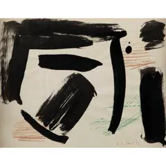 Stephen Gilbert, Composition, 1951, ink and crayon