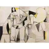 Caziel, Abstracted Forms XII, 1949, pencil and gouache on paper