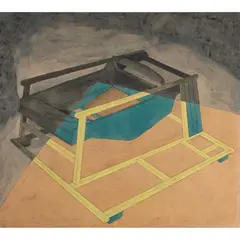 Robert Adams, Agricultural Machinery, 1944, pencil and watercolour