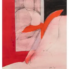Adrian Heath, Untitled, 1978, initialled and dated in pencil (lower right), mixed media on paper