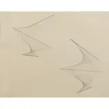 Alastair Morton, Composition, monogrammed in pencil (lower left), pencil and crayon on paper