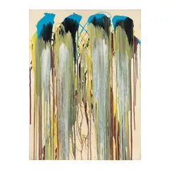 Untitled, circa 1989 by Ian Davenport, oil on canvas, sold Apr 2022