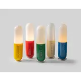 Set of Five Pillola (Pill) Lamps, designed 1968 by Emanuele Ponzio & Cesare Casati, acrylic and plastic, sold Apr 2022