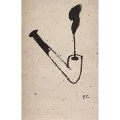 Pipe Smoke by Patrick Caulfield, acrylic on paper, sold Apr 2022