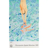 David Hockney, Olympische Spiele Munchen, 1972 (Baggott 34), Lithograph, printed by Matthieu, Zurich, published by Edition Olympia 1972 GmbH, Munich