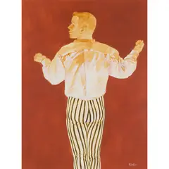 Alan King, STUDY FOR A JUGGLER, mixed media on board