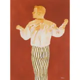 Alan King, STUDY FOR A JUGGLER, mixed media on board