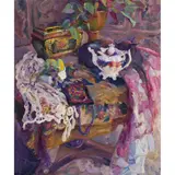 Josephine Graham, THE WHITE TEAPOT, oil on canvas