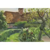 Paul Maze, THE COTTAGE GARDEN, oil on canvas board