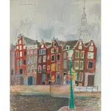 Leon Morrocco, STREETS NEAR REMBRANDT'S HOUSE, AMSTERDAM