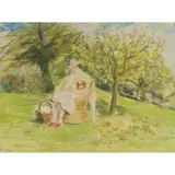 Paul Maze, SITTING IN THE GARDEN
