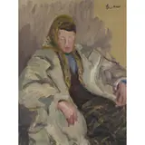Paul Maze, STUDY OF A WOMAN SEATED, oil on board