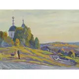 Igor Soldatenkov, THE CHURCH ON THE HILL, BOROVSK, oil on canvas