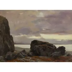 Alexander Kellock Brown, EVENING AT BENDERLOCH, oil on canvas board