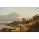 John Watson McLea, FIFE CASTLE, FIFE LOOKING TOWARDS EDINBURGH, oil on canvas