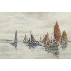 Alexander Ballingall, SETTING UNDERWEIGH, watercolour