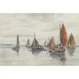 Alexander Ballingall, SETTING UNDERWEIGH, watercolour