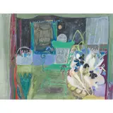 Christine Woodside, TIFFY'S URN, mixed media on paper