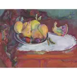 Josephine Graham, STILL LIFE OF FRUIT, oil on board