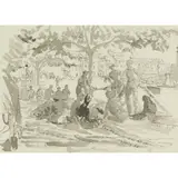 Karl Hagedorn, IN THE SHADE, pen and ink and watercolour