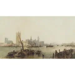Paul Marny, HOUSES OF PARLIAMENT, watercolour
