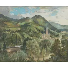 Charles Cundall, THE PILGRIMAGE, oil on canvas