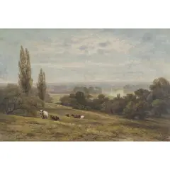 John Langstaffe, ON THE HILLSIDE, oil on canvas board