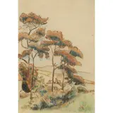 Lucien Pissarro, ST. MARTHA'S, NEAR SHALFORD MILL, GUILDFORD, crayon, ink and wash