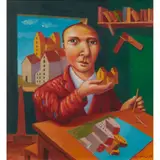 Neil MacPherson, THE ARTIST AND MODEL HOUSE, oil on canvas board