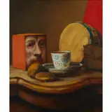Jonathan Green, THE ORANGE BOX, oil on canvas