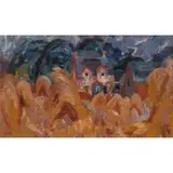 William George Gillies, THE STOOKS, oil on canvas laid down on board