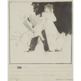 Jock McFadyen, THE DOG, 1980, graphite on paper