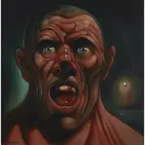 Peter Howson, SHOUT - NIGHT SKY, oil on canvas