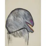 Pat Douthwaite, UNTITLED (HEAD WITH YELLOW TEETH), Pastel