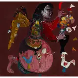 David McClure, KNEELING FIGURE (ANGEL), oil on board