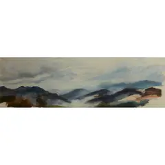 John Hitchens, MISTY VALLEYS, 1967, oil on canvas