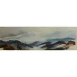 John Hitchens, MISTY VALLEYS, 1967, oil on canvas