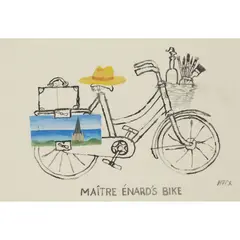 Jack Knox, B IS FOR BICYCLE, ink and watercolour