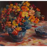 Ethel Walker, STILL LIFE WITH CHECKERED CLOTH