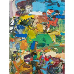 Duncan Shanks, GREEN FIELD, 1990, oil on card laid on board