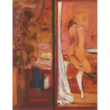Robin Philipson, WOMEN OBSERVED, oil on canvas